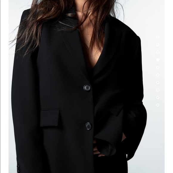 Last🔥Zara back buttoned oversized blazer bloggers favorite - Picture 12 of 15